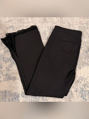 ECRU Slacks with Lace Trim